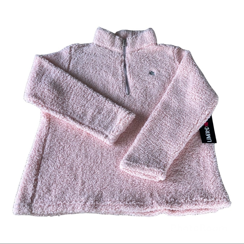 NWT Limited Too Girls' Fuzzy Pink Long Sleeve Pullover Sweater  XL 12